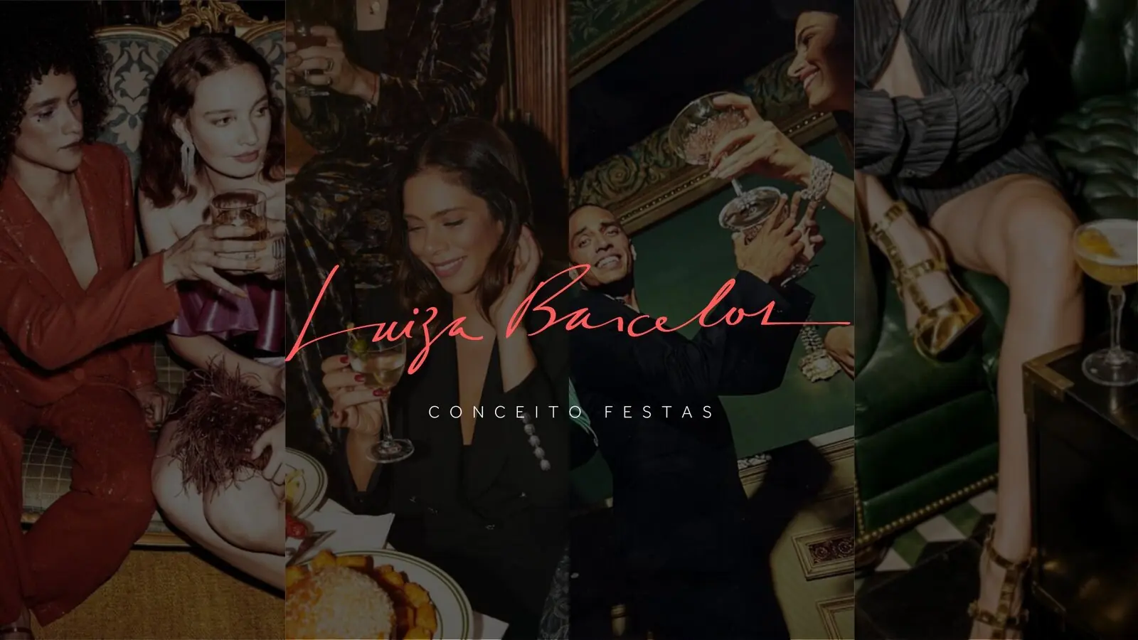 Estudo de conceito de festas Paz, Amor e Risos